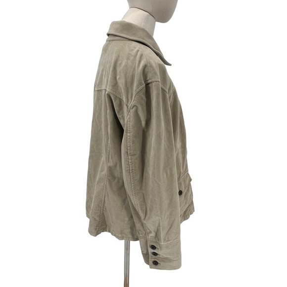 Talbots Tan Double Breasted Stretch Pea Coat Size 16 Women's - Picture 6 of 9